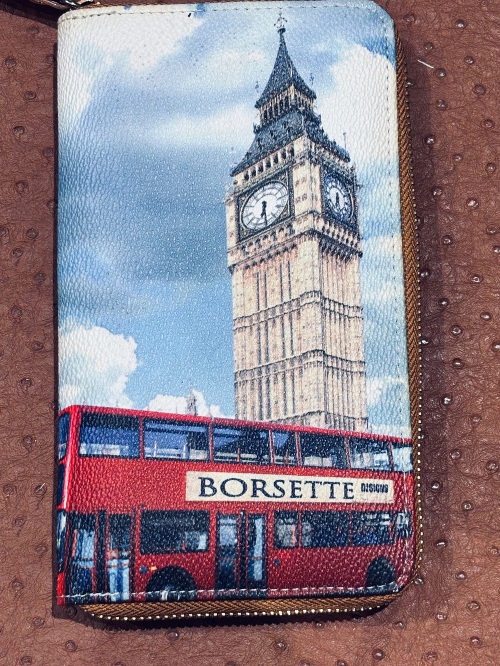 Borsette Moda Italia London Big Ben Zip Around Wallet NWT